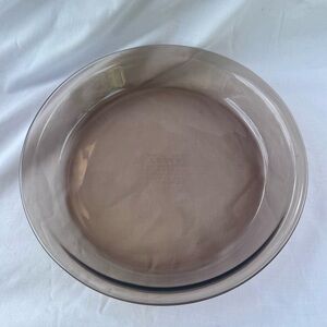Vintage Pyrex Amber Glass Pie Dish Plate 209 9.5” Diameter